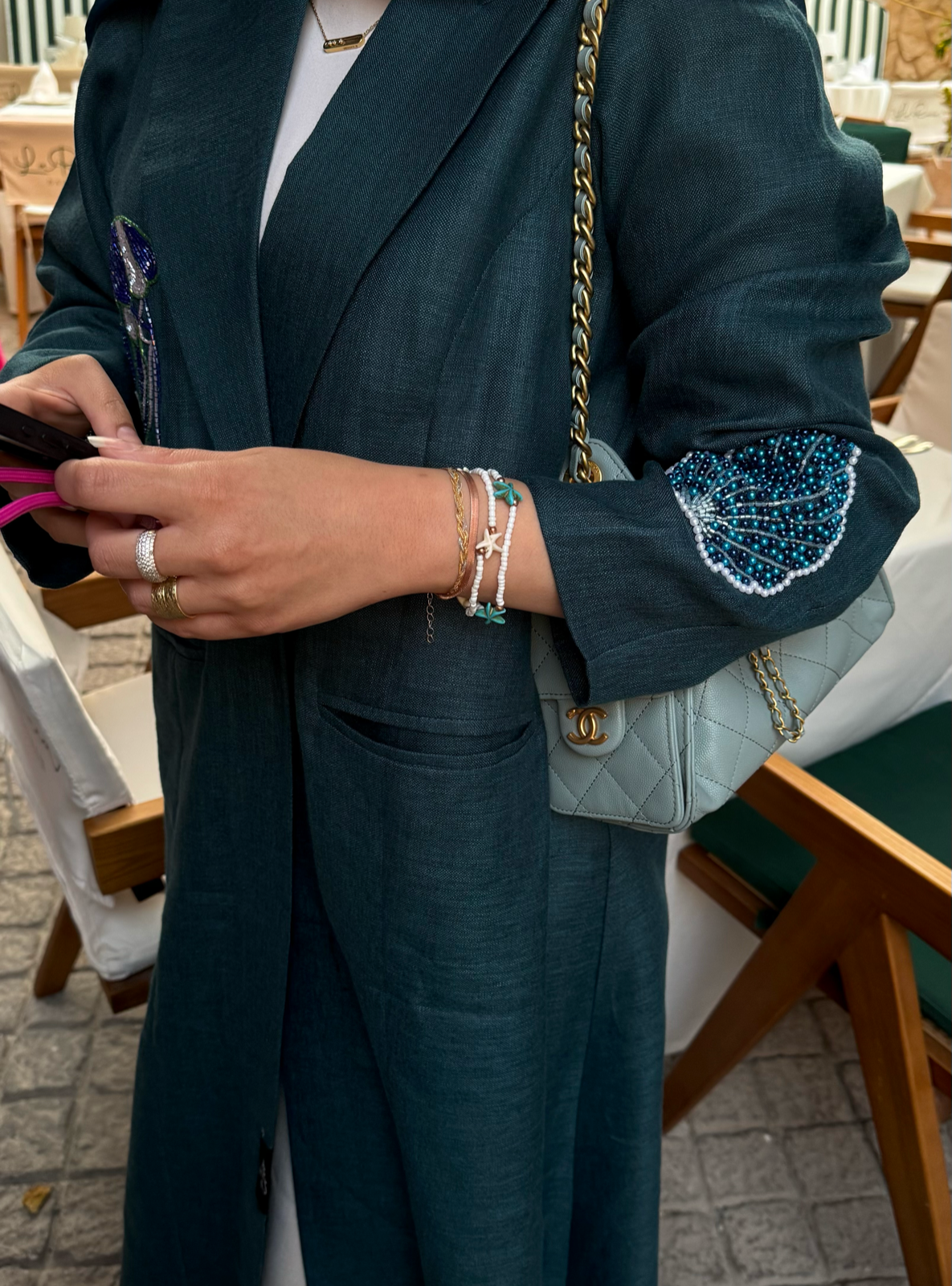 Blue summer linen